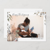 Carte Postale Photo personnalisée de la récolte Citrouille de Th (Devant / Derrière)