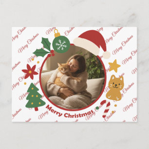 Carte postale photo personnalisée Joyeux Noël