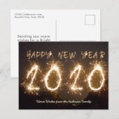 Carte Postale Photo personnalisée Joyeux Nouvel An 2020 Firework (Devant / Derrière)