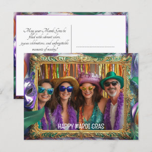 Carte Postale Photo personnalisée Mardi Gras Madness Magie