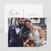 Carte postale photo personnalisée Merci moderne (Devant / Derrière)