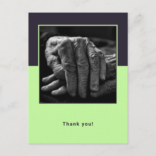 Carte Postale Photo personnalisée Vieillissement Accueil Merci d (Devant)