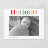 Carte Postale Photo personnelle moderne | HOHOHO coloré (Devant)