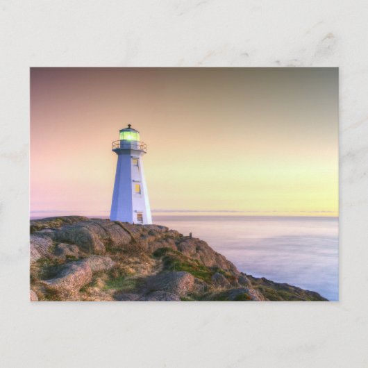 Carte Postale Photo phare et coucher de soleil (Devant)