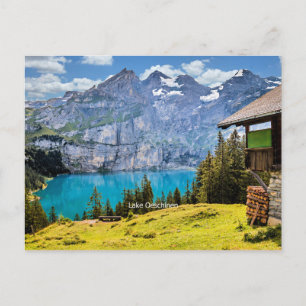 Carte Postale Photo pittoresque du lac Oeschinen