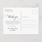 Carte Postale Photo pour bébé nouveau-né Script moderne Collage (Dos)