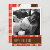 Carte postale Photo "Pretty Plaid" (Devant / Derrière)