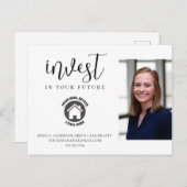 Carte Postale Photo professionnelle de l'immobilier (Devant / Derrière)