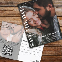Photo QR Code Enregistrer la date Moderne Minimali