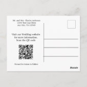 Carte Postale Photo QR Code Mariage Fiançailles Enregistrer La D (Dos)