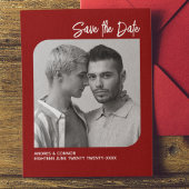 Carte Postale Photo raffinée Enregistrer la date Ruby Red Postca