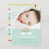 Carte Postale Photo Rainbow Baby Faire-part de naissance (Devant / Derrière)