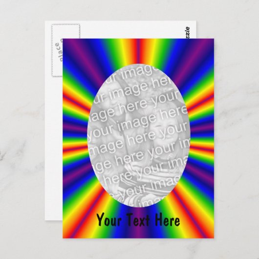 Carte Postale Photo Rainbow Colour Rays (Devant / Derrière)
