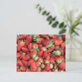 Carte Postale Photo Red Juicy Strawberries (Debout devant)