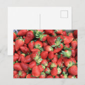 Carte Postale Photo Red Juicy Strawberries (Devant / Derrière)