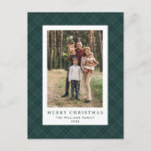Carte Postale Photo Retro Noël Plaid Grey Holiday (Devant)