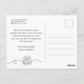 Carte Postale Photo Retro Noël Plaid Grey Holiday (Dos)