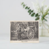 Carte postale photo Rickshaw chinois vintage 1905 (Debout devant)
