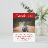 Carte Postale Photo robot rouge moderne Merci d'anniversaire (Debout devant)