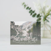 Carte Postale Photo Rustique Lettrage À La Main Enregistrer La D (Debout devant)