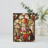 Carte Postale Photo Saint Patrick sur verre tendu (Debout devant)