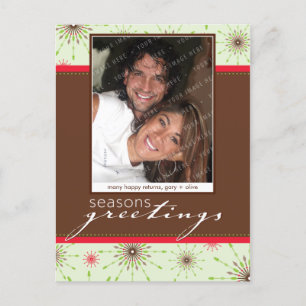 CARTE POSTALE PHOTO SAISONNIÈRE :: flocon de neige