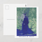 Carte Postale Photo satellite de Mobile Bay Alabama (Devant / Derrière)