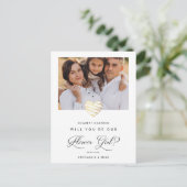 Carte Postale Photo Seras-tu notre demoiselle d'honneur Cœur bla (Debout devant)