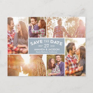 Carte Postale Photo Showcase Editable Color Save The Date