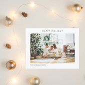 Carte Postale Photo simple de famille moderne | Joyeux Fêtes