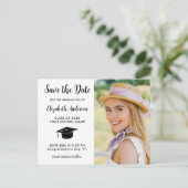 Carte Postale Photo Simple Graduate Enregistrer La Date Graduati (Debout devant)