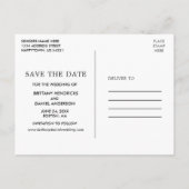 Carte Postale Photo Simple Moderne Enregistrer La Date Neo Mint (Dos)