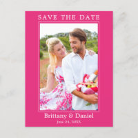 Photo Simple Moderne Enregistrer La Date Rose Chau