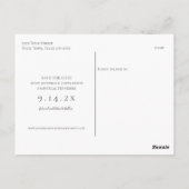 Carte Postale Photo Simple Monogramme Mariage Enregistrer la dat (Dos)