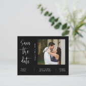 Carte Postale Photo simple noir et blanc Code QR Enregistrer la (Debout devant)