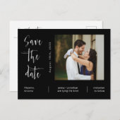 Carte Postale Photo simple noir et blanc Code QR Enregistrer la (Devant / Derrière)