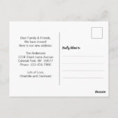 Carte Postale Photo simple Nous avons déplacé le changement d'ad (Dos)