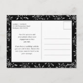 Carte Postale PHOTO Snowflake Fiançailles d'hiver Faire-part (Dos)