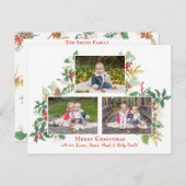 Carte Postale Photo Solive Holiday Floral Three (Devant / Derrière)