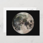 Carte Postale Photo spatiale de la Lune (Devant / Derrière)