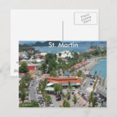 Carte Postale Photo St. Martin et Marigot Bay (Devant / Derrière)