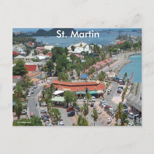Carte Postale Photo St. Martin et Marigot Bay (Devant)