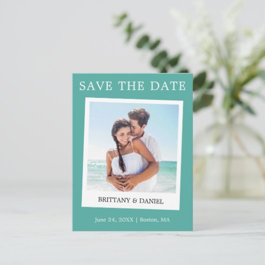 Carte Postale Photo Style Caméra Instant Enregistrer La Date Tur (Debout devant)