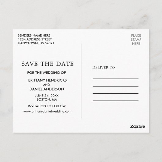 Carte Postale Photo Style Caméra Instant Enregistrer La Date Tur (Dos)