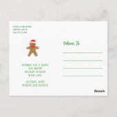 CARTE POSTALE PHOTO SWEET CHRISTMAS GINGERPREAD (Dos)