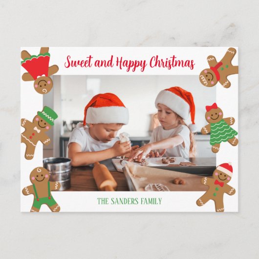 CARTE POSTALE PHOTO SWEET CHRISTMAS GINGERPREAD (Devant)