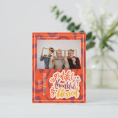 Carte Postale Photo vague rétro Grateful Thankful Blessed  (Debout devant)