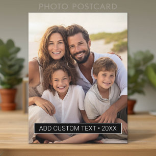 Carte Postale Photo verticale avec bloc de couleur noire pour le