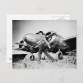 Carte Postale Photo Vintage Amelia Earhart (Devant / Derrière)