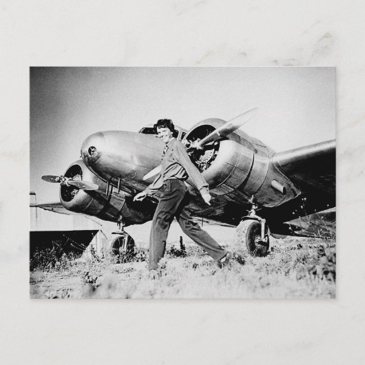Carte Postale Photo Vintage Amelia Earhart (Devant)